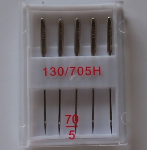 Sewing machine needles no. 70, 5 pcs in box